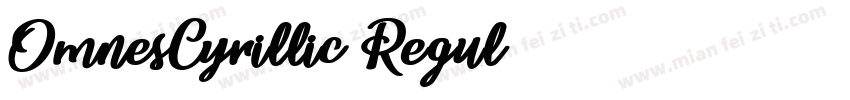 OmnesCyrillic Regul字体转换
